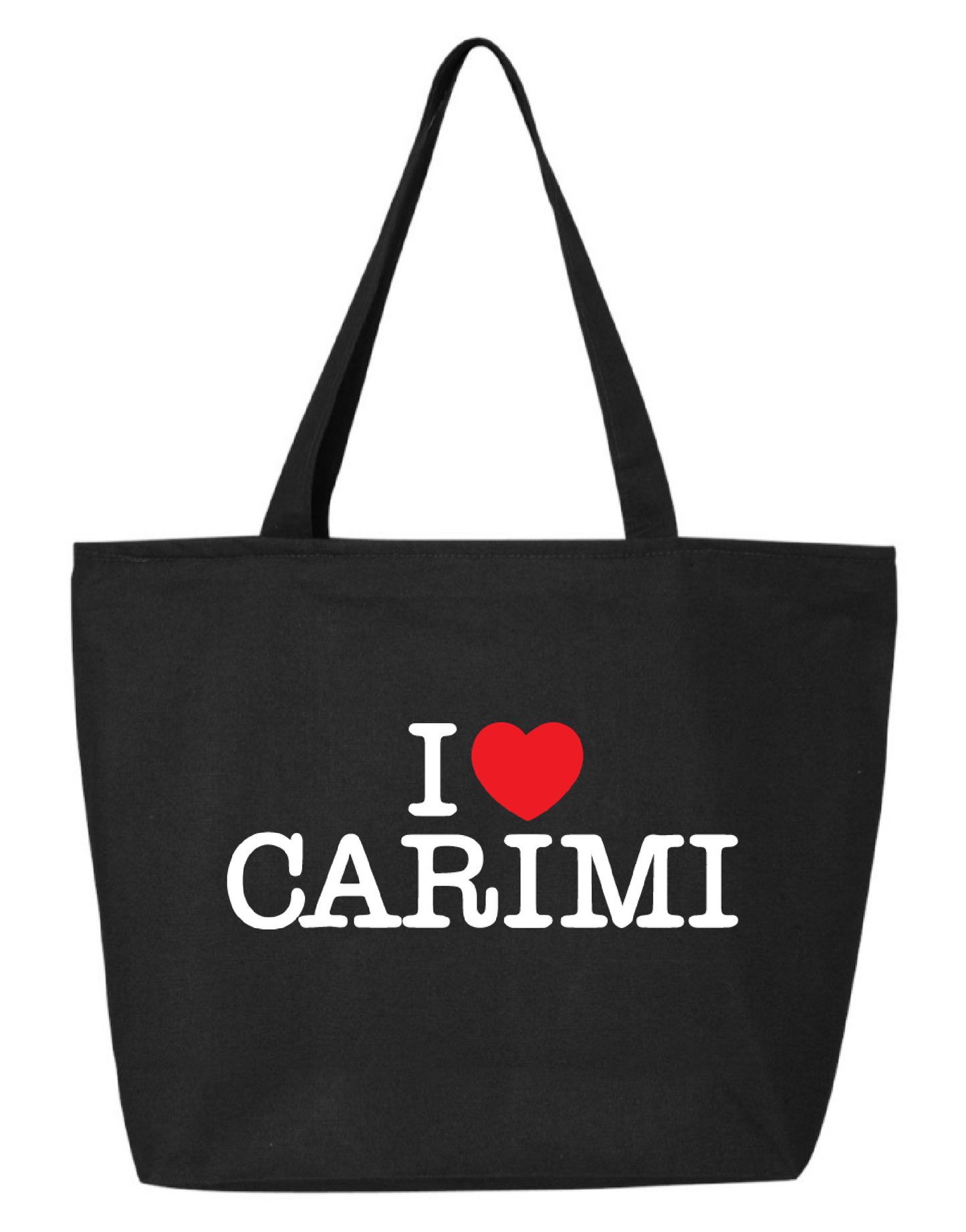 I ❤️ CARIMI BLACK TOTE BAG